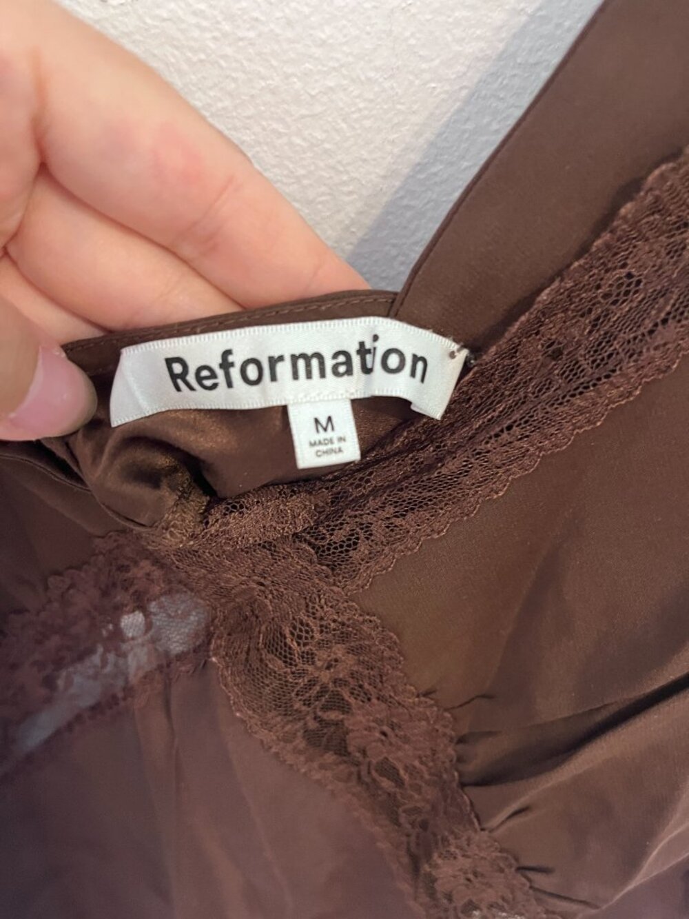 Reformation Provence Silk Dress in Cafe Size M (Altered) - Picture 8 of 14